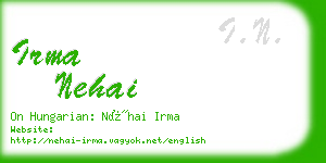 irma nehai business card
